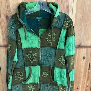 Hooded, zipper light weight jacket